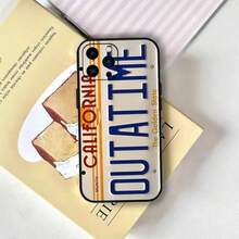 Funda de teléfono móvil de silicona suave con placa de matrícula retro y divertida compatible con iPhone 17 Air, 16, 15, 14, 13, 12, 11, Plus, Pro y Max Plus, así como con las fundas 17, 17 Pro e 17 Pro Max - Z2 - Ver 8