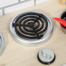 AIYAPLAY Cucina Giocattolo per Bambini da 3-6 Anni, Cucina in Legno con Set di Accessori in Acciaio e Armadietti, Lavandino, Manopole con Suoni e Forno, Bianco - Bianco - Visualizzare 9