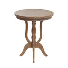 COZAYH Rustic Farmhouse End Table, Natural Top Side Table For Family, Dinning Or Living Room, Distressed Finish, Mid Century Modern - Sleek Base Design - Natural - 查看 9