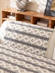 1 pieza Funda de cojín de sofá de felpa gruesa, Cojín de asiento de sofá moderno y simple antideslizante y cálido, Funda de sofá a prueba de polvo y lavable, Suave y resistente a la decoloración, Apta para mascotas, Se ajusta a sofás en forma de L y de 1/2/3/4 plazas, Adecuada para dormitorio, oficina, sala de estar