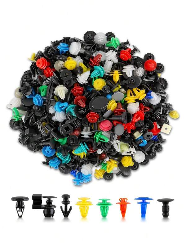 Conjunto de 200 clipes de fixação de plástico automotivo sortidos, kit de reparo rápido de rebites mistos para carroceria, painel de porta e para-choque