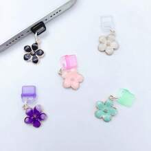 1 Piece - Exquisite Personalized Flower Dust Plug - Suitable For Type-C Charging Port Dust Plug - Small, Portable And Practical