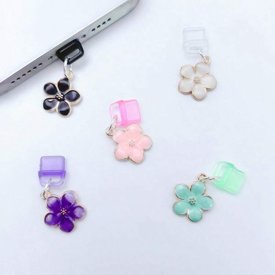 1 Piece - Exquisite Personalized Flower Dust Plug - Suitable For Type-C Charging Port Dust Plug - Small, Portable And Practical
