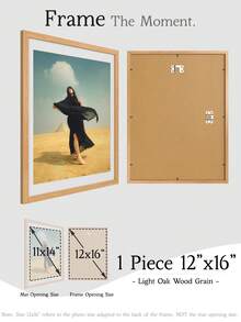 Schwarzer/Weißer/Holzfarbener minimalistischer Bilderrahmen für Wand-Galerie oder Tischplatte, 12x16/12x12/11x14/8x10/8x8/5x7/4x6 Zoll, 30x40/30x30/20x25/20x20/10x15 cm, weiße Passepartouts inklusive, Mehrfach-Collage Fotogalerie Rahmen, Diamant-Malerei Bilderrahmen, erhältlich in hellem Eichenfurnier/leicht matter Weiß/leicht matter Schwarz