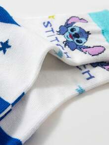 Disney 5 Pairs Stitch, Lilo & Cartoon Character Breathable Baby Socks, Suitable For Spring, Summer, Autumn, Winter, Suitable For School/Home Wear - Multicolor - View 10