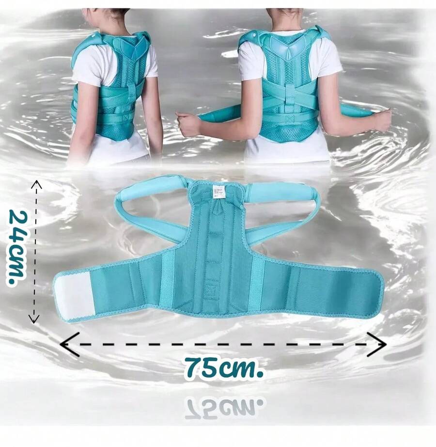 Corrector de postura y soporte para espalda y area lumbar infantil para niño y niña - Azul - Ver 1