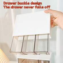 1 chiếc hộp đựng đồ ngăn kéo xếp chồng màu trắng - hộp đựng văn phòng phẩm ngăn kéo mượt mà dung lượng lớn, phù hợp cho bàn học ký túc xá, tùy chọn 1/2/3 ngăn | hộp lưu trữ tiết kiệm không gian, có thể đựng cọ trang điểm, bút, đồ thủ công, v.v. - Nhiều màu - Xem 4