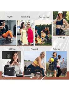 Depósito de agua portátil, adecuado para actividades al aire libre, con depósito de agua y bolsa para botellas tipo cruz. - Negro - Ver 9