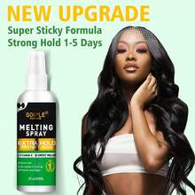 Goiple 12件装蕾丝前假发粘合剂套装，包含熔胶喷雾，无需胶水，持久粘合，易于佩戴和摘取，透明和粉色喷雾瓶配有涂抹器 - 隐形强力粘合，适合日常佩戴、特殊场合、敏感肤色 - 兼容蕾丝假发、假发帽、接发 - 女性理想之选