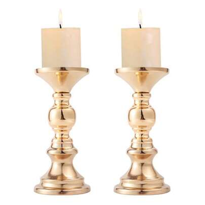 1pc, Wedding Pillar Candle Holder, Wedding Centerpiece Metal Candlestick Candle Holder Decoration Perfect For Wedding Special Event Party Living Room (Candle Not Included)