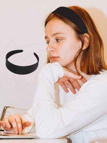 3pcs Faux Leather White, Beige, Black Headbands, Fashionable And Versatile Hair Accessories Suitable For Daily Wear, Face Washing, Makeup, Outfit Matching, And Holiday Gifts, Hair Band, Hair Hoop Hairband - Multicolor - View 10