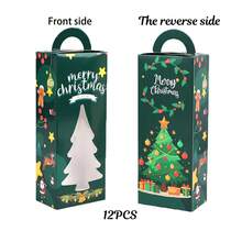 Hộp kẹo Giáng sinh xanh mới Kẹo Bánh quy sô cô la Trang trí Tiệc Quà tặng Giáng sinh Đám cưới Hộp giấy Bao bì Lựa chọn hoàn hảo của bạn - Nhiều màu - Xem 9