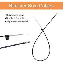 Universal Sofa Recliner - Metal Release Part With Pull Handle Hook Black, 38.2in Total Length