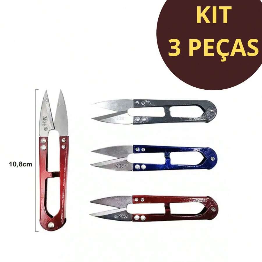 Tesoura Arremate Metal c/ 3 unidades Costura