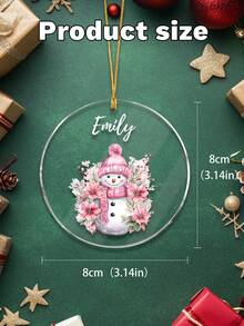 Adornos de acrílico personalizados de Navidad 2025, adornos colgantes personalizados con el nombre del bebé, los primeros adornos de Navidad, adornos de muñeco de nieve de Navidad, regalos personalizados con nombre para nuevos padres