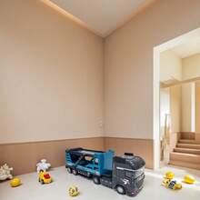 玩具，玩具车，儿童玩具车，儿童玩具车辆，卡车，卡车模型，惯性动力推拉，男孩游戏，男孩玩具，互动玩具，节日礼物，生日礼物，圣诞节，万圣节，拖车，集装箱卡车，运输车辆