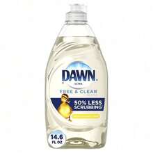 Clear Liquid Dish Soap, Lemon Essence Scent, 14.6 Fl Oz