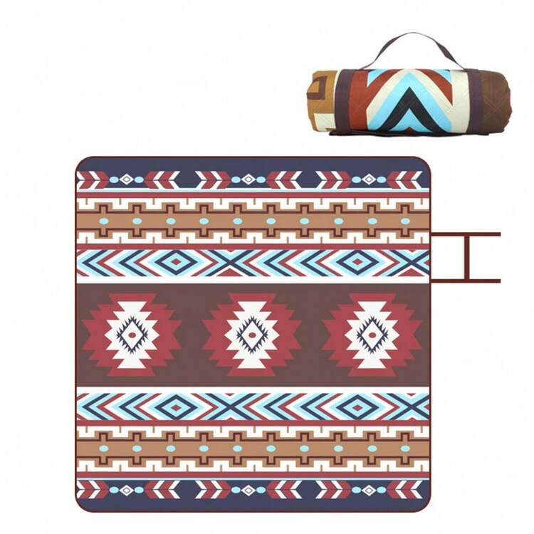 加厚防水露营野餐垫便携式户外防潮垫牛津布沙滩垫家用草坪垫 - 彩色 - 查看 15