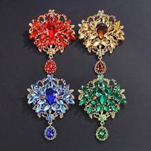 1pc Elegant Vintage Style Brooch Pin Women, 9 Colors Available, Suitable Coat, Party, Anniversary, - Phong cách cung điện - Xem 2