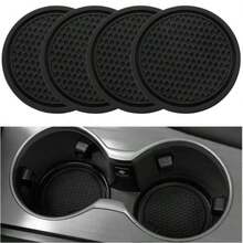 4pcs/2pcs/ Car Cup Coaster, Car Accessories,Car Accessories,Car Accessories For Woman,Car,Car Decor,Car Cup Holder Mat,Non-Slip Cup Holders Embedded In Ornaments Coaster, Car Interior Accessories, Car Essentials,Simple And Elegant Car Cup Holder.