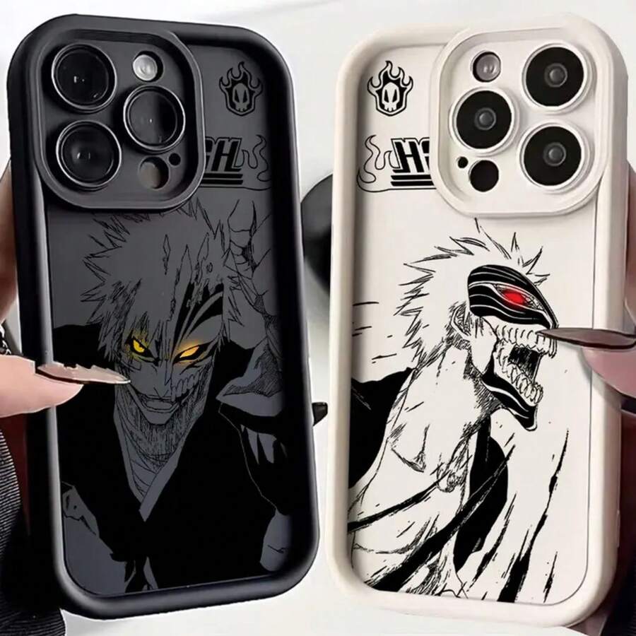 Hot Cool Anime BLEACH Phone Case Compatible With  17 16e 16 15 14 13 12 11 Pro Max Mini XR XS X 7 8 Plus Soft TPU Back Cover, Cover Compatible With  17 Pro Max Case,  17 Pro Case,  17 Case,  16 Pro Max Case