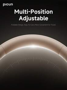 Picun B5 Wireless Headphones, Wireless 5.4, ENC Noise Cancellation, 72 Hours Of Gaming Time, Detachable Design, Portable, Suitable For Travel, Home, Office, And PC