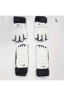 1 Set Taekwondo Hand Gloves & Foot Guards, Sparring Training & Competition Fighting Protection Gear