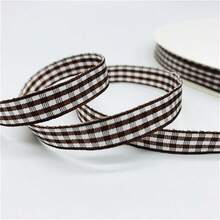 5yards 6mm 10mm 25mm Plaid Ribbon Grid Printed Bow Ribbon For Home Wedding Christmas Decorations DIY Gift Wrapping Ribbon For Bows - Pick Colors - View 12