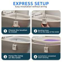 1/2 Pcs Toilet Light Toilet Night Light, Toilet Bowl Night Light, Toilet Light With Projector, Motion Sensor Toilet Night Light, For Bathroom Washroom Toilet Lighting - Đèn nhà vệ sinh - Xem 6