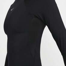 Nike 女式修身户外骑行跑步健身房训练速干 AS W NK PRO DF LS BASELAYER 长袖 T 恤 FV7846-010 - 黑色 - 查看 4
