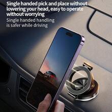 一键轻松操作 | 强力吸盘和磁吸式底座 | 车载导航电动真空吸盘手机支架，100mAh电池 - 可折疊款C2 - 查看 10