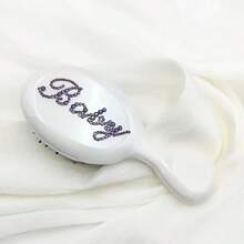 Pearlescent Macaron Color Customized Name Mini Air Cushion Small Comb With Rhinestones, English, Portable Massage Brush, ,Colorful,Cute,Adorable,Funny,Kawaii,Y2K,Stylish,Unisex,Casual,Custom,Personalized,Unique,Customized,Ideal Gifts For Him,Ideal Gifts For Her,Her,Boyfriend,Girlfriend,Family,Friends,Delicate Romance,For Office,For School,For Classroom,For Teacher Gifts,For University,For Colleague,For Dorm Rooms,Vacay Vibe Au - Multicolor - View 8