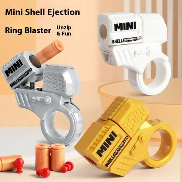 1 Stück 2025 Neue Fingerdruck-Entlastungs-Drehpistole, Neuheit Stressabbau Gadget für Jungen/Mädchen, Geburtstag/Weihnachten/Geschenkidee