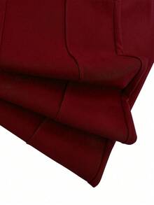 2 件套女士西装套装：西装外套和裤子，秋冬 - 紅色 - 查看 11