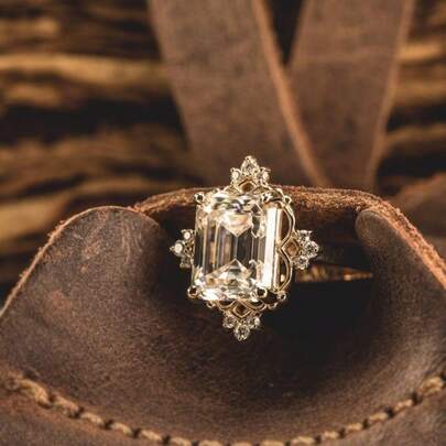 1 Stück Verlobungsring für Damen, eleganter und süßer mit Zirkonia verzierter Ring für Verlobung, Hochzeit, Party, Schmuck, Valentinstag, Geburtstagsgeschenk