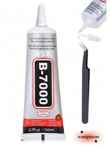 Adhesivo multiusos B-7000, de alta resistencia con punta aplicadora de precisión, pegamento en pasta B7000 de 110ml/3.7oz, apto para pedrería, ropa, tela, joyería, teléfonos, tabletas, madera, goma,