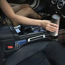 2pcs Car Cup Holder Storage Box - Gap Between Front And Rear Seats Anti-Slip Design, Leak-Proof Cup Holder, Fits All Car Models - In-Car Beverage, Phone, Stationery Organizer, Saves Center Console Space, Elegant Streamlined Design, Durable Material, Comfortable Driving, Compact Design, High-Quality Craftsmanship, Essential For Daily Commute