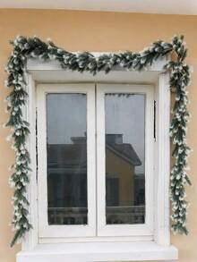 1Piece Artificial Christmas Wreath With Pine Needles, Green Wreath, Holiday Outdoor Winter Decoration, Pine And Cypress Wreath, Christmas Decoration, Table Curtain, Background Wall, House Winter Wreath, Outdoor Indoor Christmas Decoration Christmas Decorations Home Christmas Gifts Christmas Decor