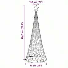 LED Weihnachtsbaum Kaltes Weiß 138,5 x 138,5 x 399 cm Metall-XY692197