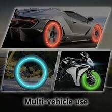 10个/20个装发光轮胎气门嘴帽，防止轮胎漏气，适用于汽车、摩托车、自行车和卡车，外观时尚。适用于大多数轿车/SUV及其他车辆。 - 彩色 - 查看 8