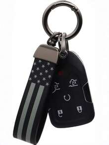 1 قطعة سلسلة مفاتيح علم أمريكا من سبيكة الزنك، مناسبة للشاحنات، إكسسوارات السيارات للرجال، سلسلة مفاتيح بسيطة، إكسسوارات معدنية للحقائب، هدايا للمعلم والأصدقاء والأخوات