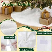 White Tree Skirts Faux Fur Tree Skirt Tree Skirt 36 Inch Fur Xmas Tree Skirt Tree Ornaments Holiday New Year Party Home Decorations
