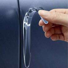 4pcs Invisible Car Door Edge Guards - PVC Bumper Strips For Anti-Scratch Protection, Rearview Mirror Bumper, Able To Cushion Collision, Firmly Protect Car Door Paint - Clear - View 7