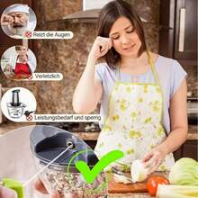 ProMaster Multi-Functional Food Chopper - Effortless Vegetable Cutter, Onion Slicer, Garlic Crusher, Meat Grinder, Cheese Slicer, And Salad Chopper For Home And Restaurant Kitchens - 16.91oz/ 18.6oz/ 30.43oz/ 32.12oz Capacity, Blue And Green Gray Colors - Xám xanh 520ML - Xem 8