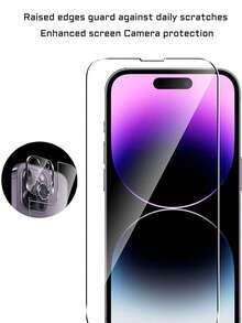 2Pcs Of High-Definition Tempered Glass, 2lens Films, Compatible IPHONH 16 PLUS 15 PRO 15 MAX 16 PLUS 16 PRO 16 MAX 16E 17 PRO 17 PRO 17 MAX 17 AIR Multipack Tempered Glass