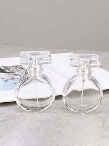 1 pieza Botella ovalada de 25ml para descarga de perfume, elegante botella rociadora cosmética, botella de muestra, botella rociadora recargable portátil apta para perfume, desinfectante, tónico