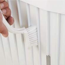 1 Stück weiße Fugenreinigungsbürste, geeignet für Haushaltsreinigung von Fugen, Badezimmerfliesen-Ecken, harte Borsten Bürste für Toilette, Bodenfugen, Badezimmer-Fugenpflege