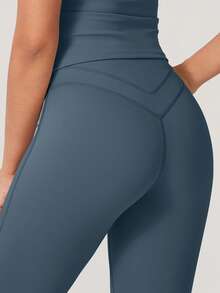 NcmRyu 1套女式性感露背深V领喇叭形运动套装 - Iron Gray - 查看 5