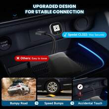二合一无线 CarPlay 和 Android Auto 适配器 - 即插即用 CarPlay 转换器，快速自动连接，无延迟，小巧设计，兼容 和 Android 设备，配备 USB/USB-C 接口（黑色），无线 CarPlay 适配器，车载音响升级，现代汽车配件，高品质电子产品，不含电池 - 二合一 - 查看 7