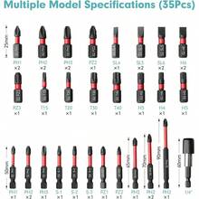 35Pcs Screwdriver Bits Set S2 Steel Screwdriver Impact Kit With A Storage Case, Used Power Screwdrivers And Drill Drivers - 35件組螺絲起子頭 - 查看 3